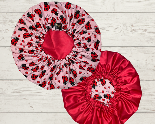 Ladybug Satin Lined Bonnet