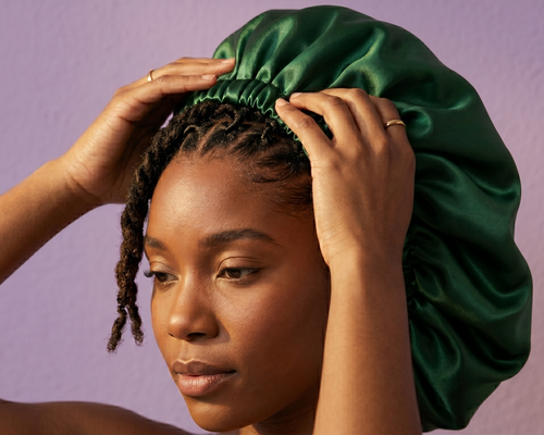 Long Satin Silk Hair Bonnet for Sleeping Women Sleep Bonnet Cap with Tie Band for Curly Hair Braid Locs