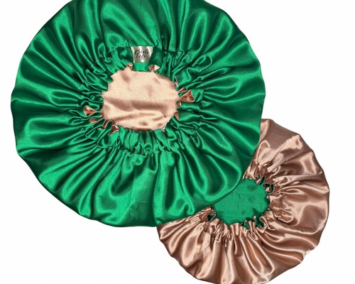 Green & Rose Gold Reversible Bonnet