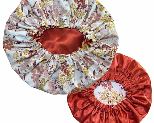 Cherry Blossom Satin Lined Bonnet