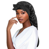 Women's Long Tail Satin Sleep Bonnet | Braids & Locs Night Cap
