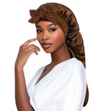 Women's Long Tail Satin Sleep Bonnet | Braids & Locs Night Cap